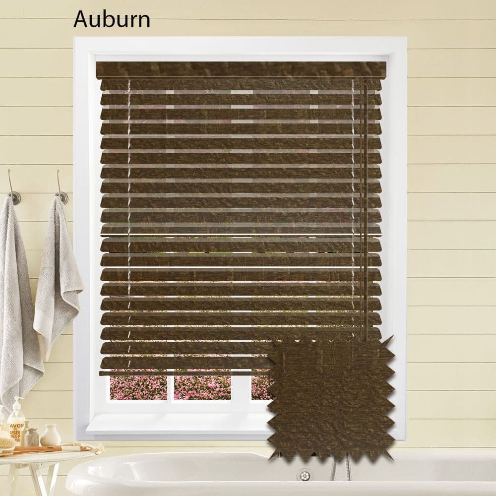 Auburn Sunwood Real Wood Venetian blinds Made to Measure (25mm/35mm/50mm)