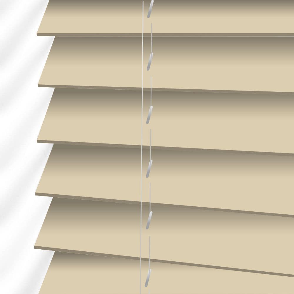 Beige Faux Wood LINARA Smooth Cream Venetian Blinds