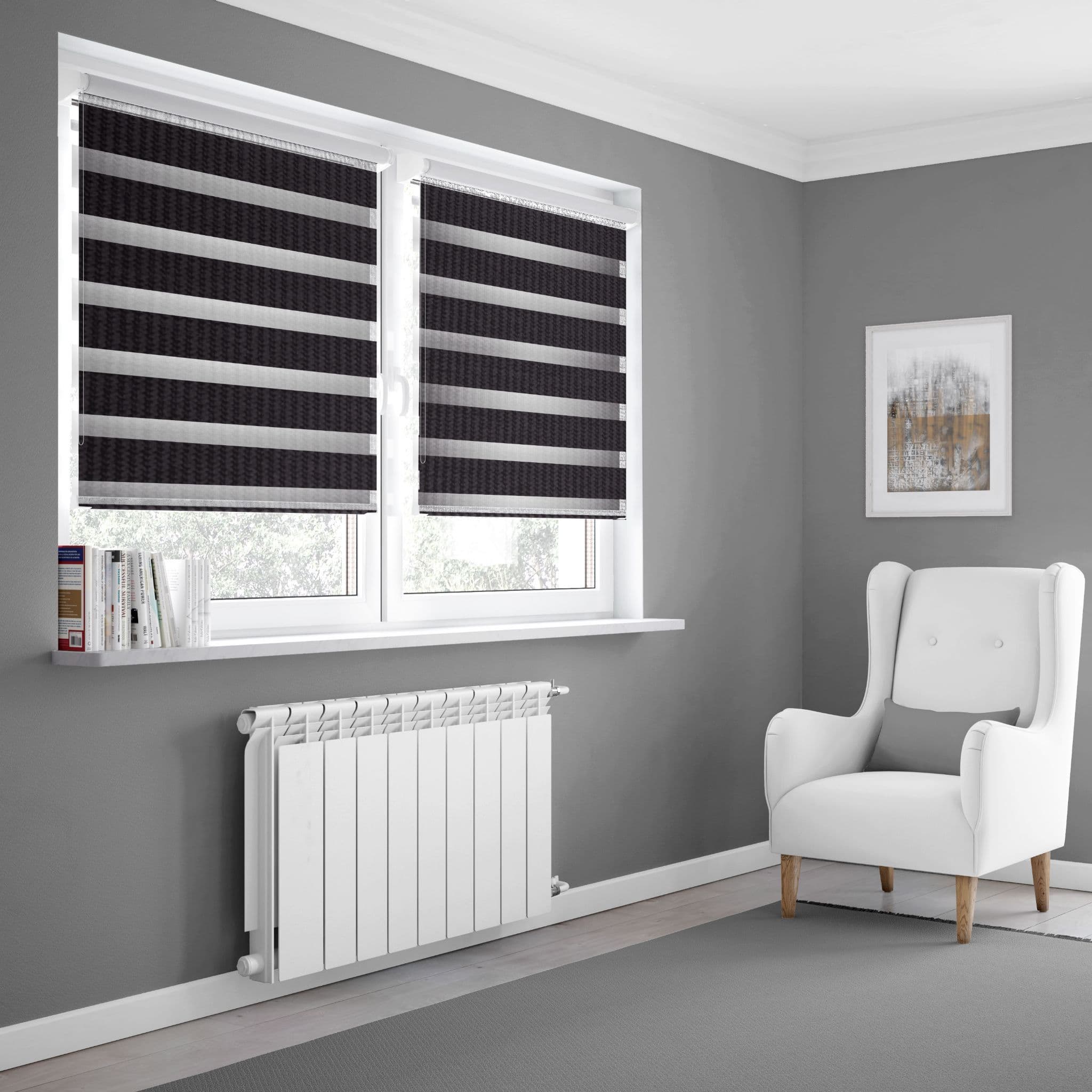 Black Day and Night Blinds Made To Measure in Black
