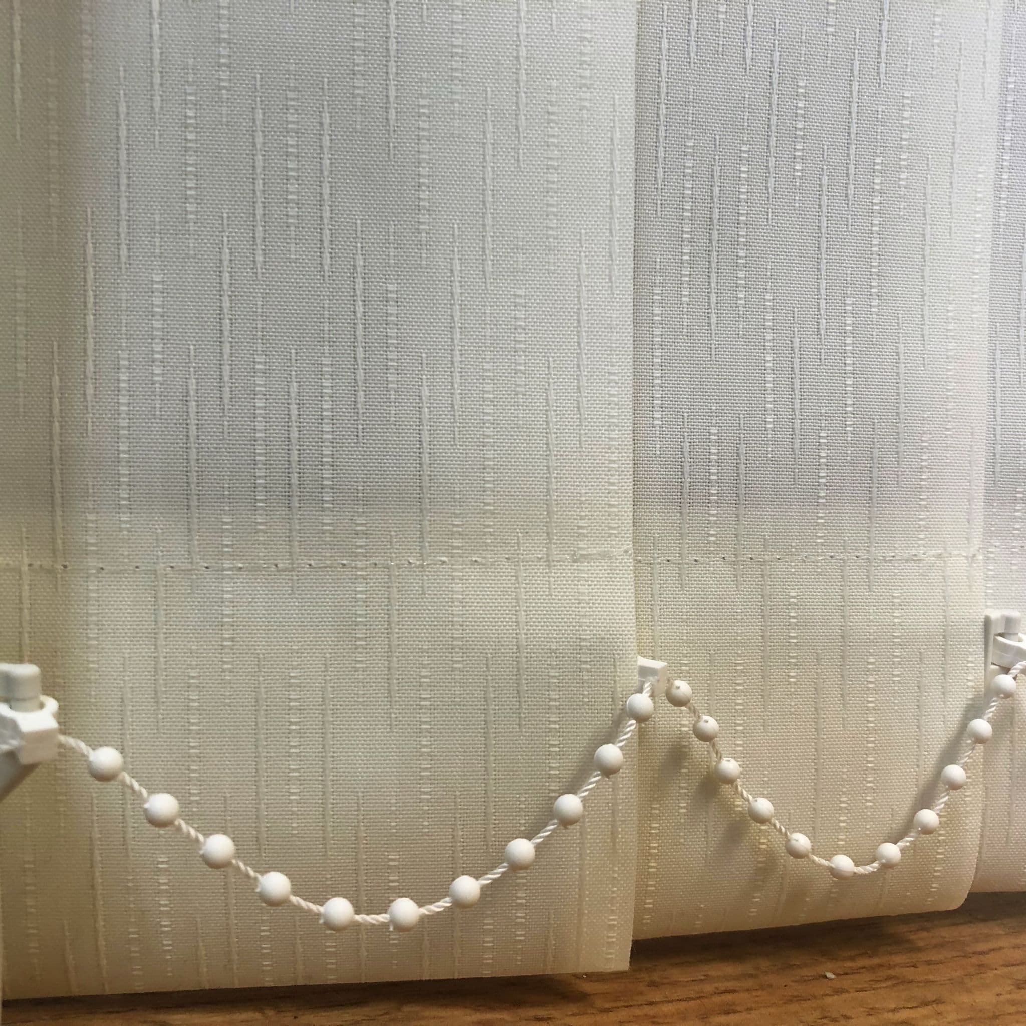 Cream Replacement Vertical Blind Slats in Dalia Cream for 3.5" (89mm) Vertical blinds