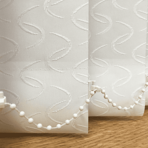 Cream replacement vertical blind slats in Cleo cream 3.5" (89mm)