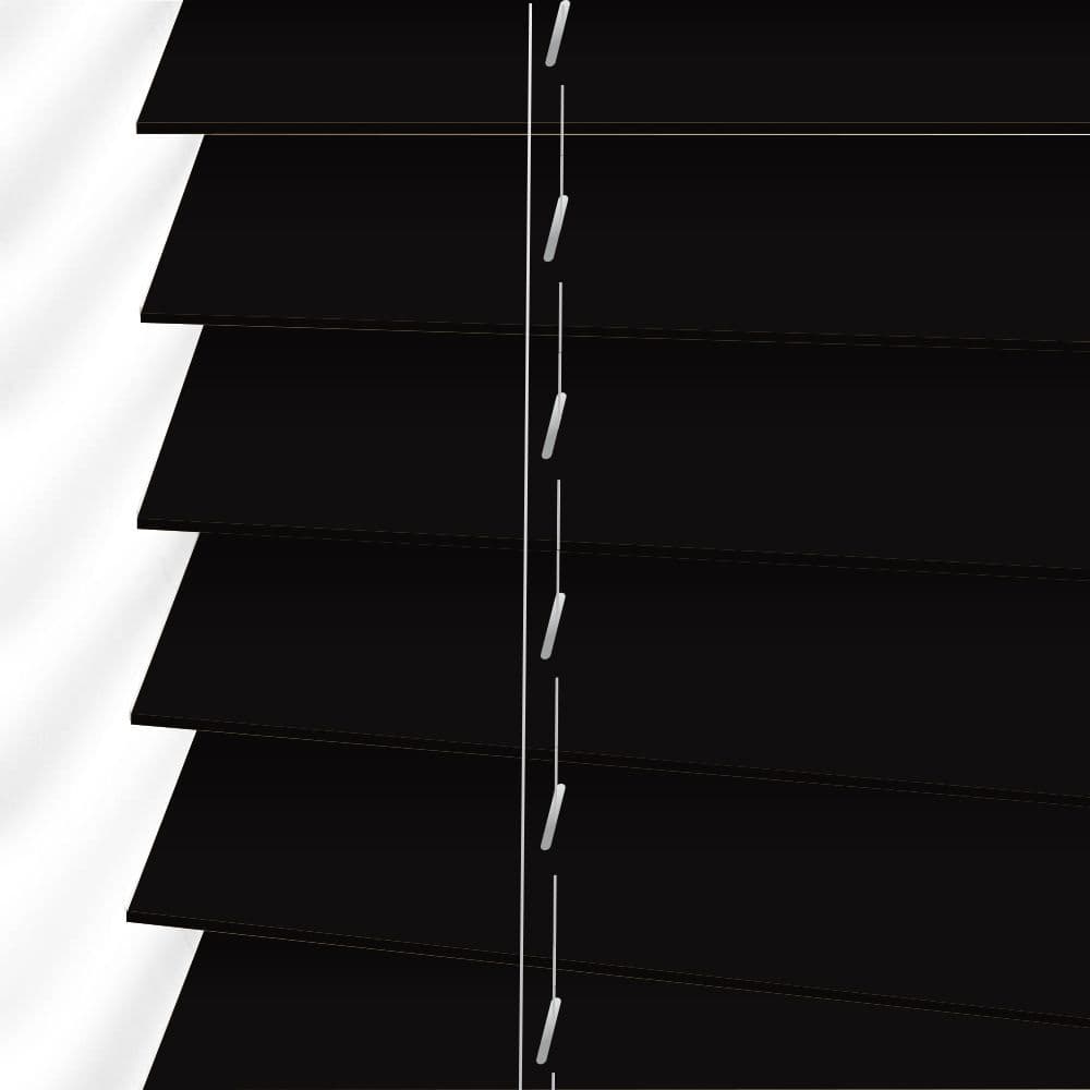 Forestwood 50mm Real Wood Venetian blinds Made to Measure in Charcoal Black
