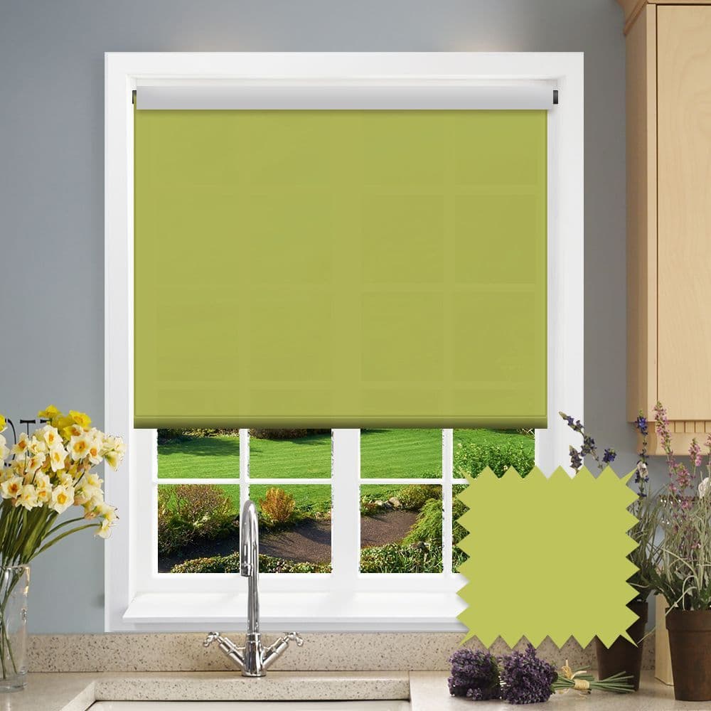 Green Blackout Roller Blind - Como Nurture