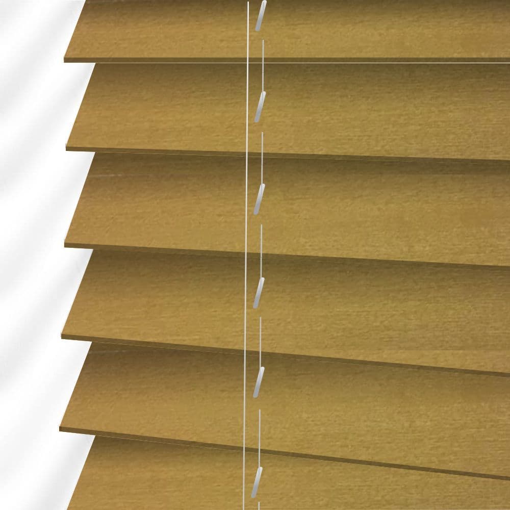Honey Sunwood Real Wood Venetian blinds Made to Measure (25mm/35mm/50mm)