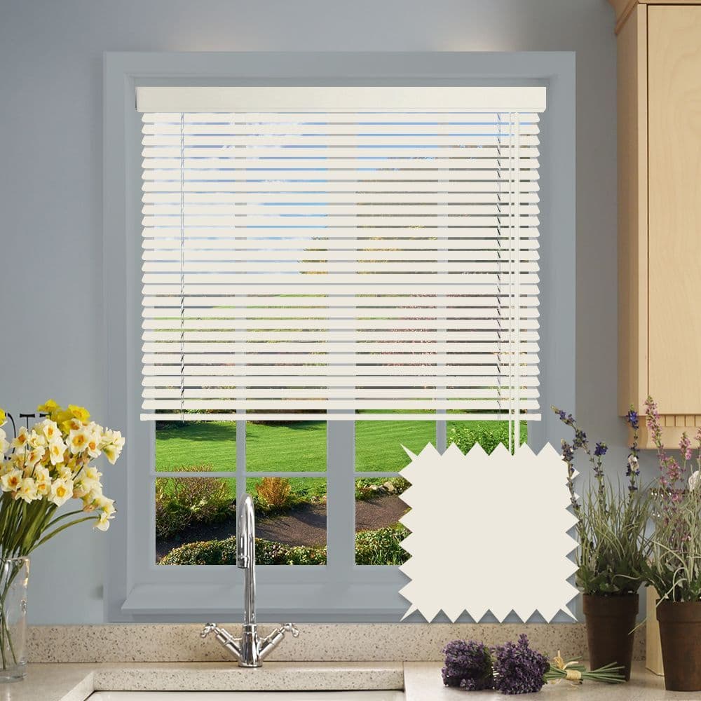 Ivory Cream Silk Aluminium venetian blind