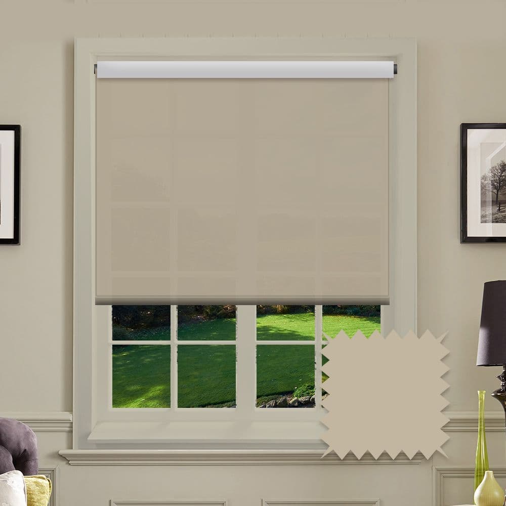 Light Brown Roller Blind - Splash Hessian