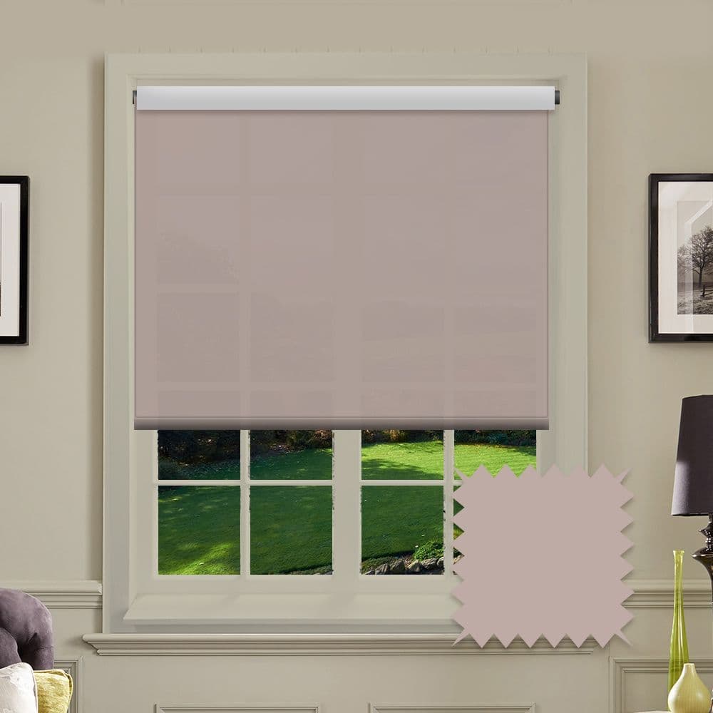 Light Pink Blackout Roller Blind - Como Sorbet