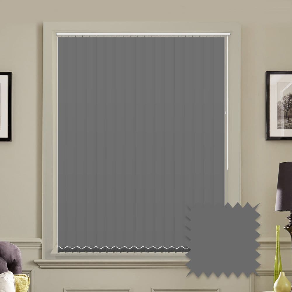Made to Measure Blackout 5" Unishade Charcoal Vertical Blind