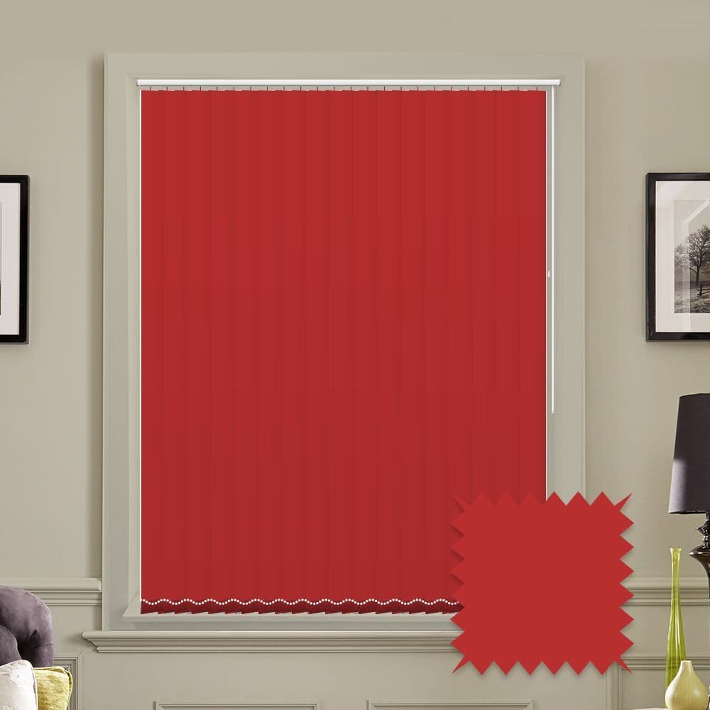 Made to Measure Blackout 5" Unishade Red Vertical Blind