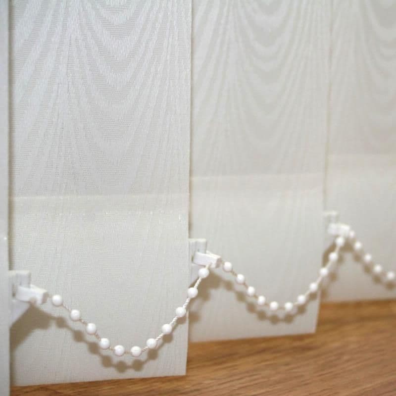 Made to measure vertical blind in Carlo White Fabric