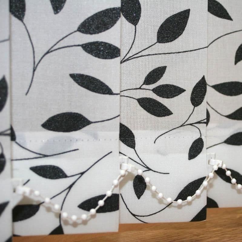 Made to Measure Vertical Blinds in Chatsworth Black fabric