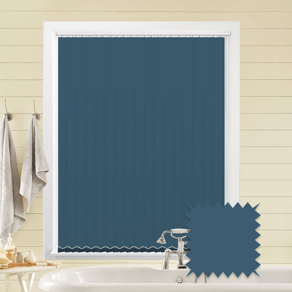 Navy Blue vertical blinds - Made to Measure vertical blind in Splash Sapphire
