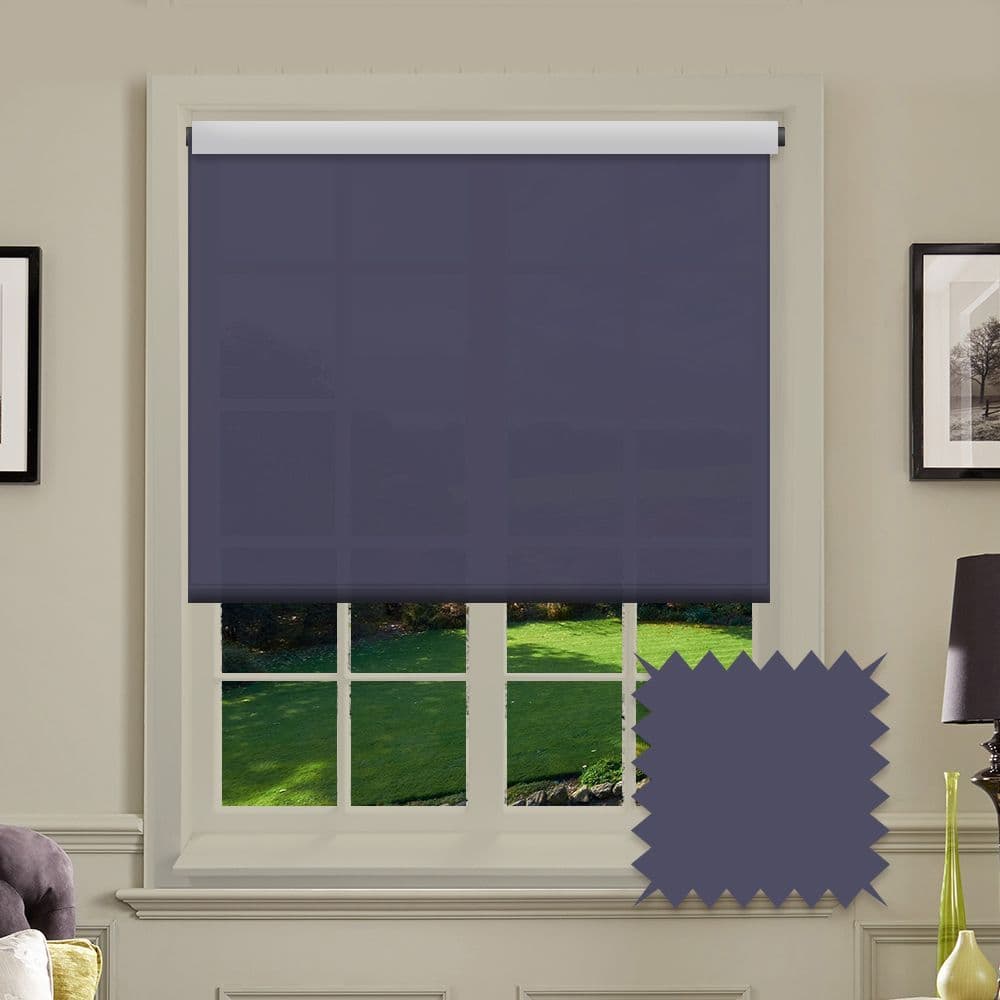 Navy Roller Blind - Splash Midnight