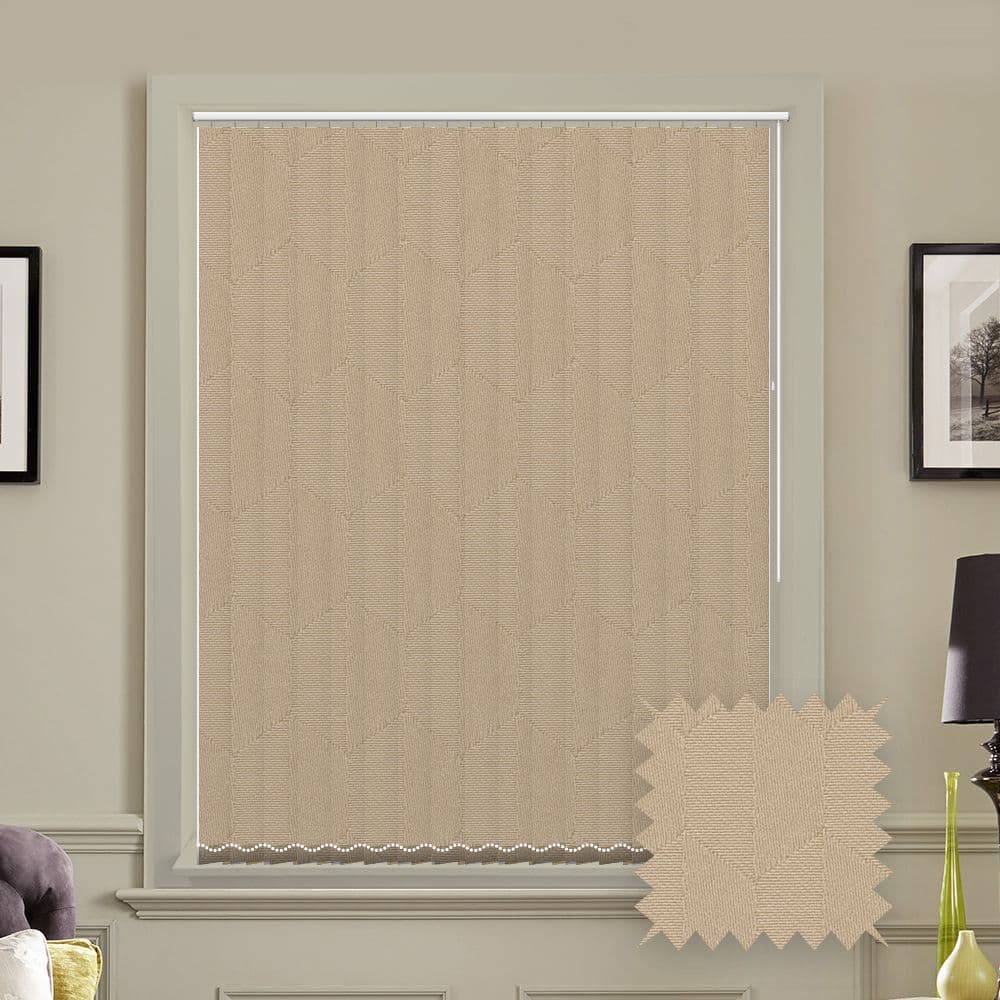 Nera Sand Cream prestige replacement louvres /slats for vertical blinds 3.5" (89mm)