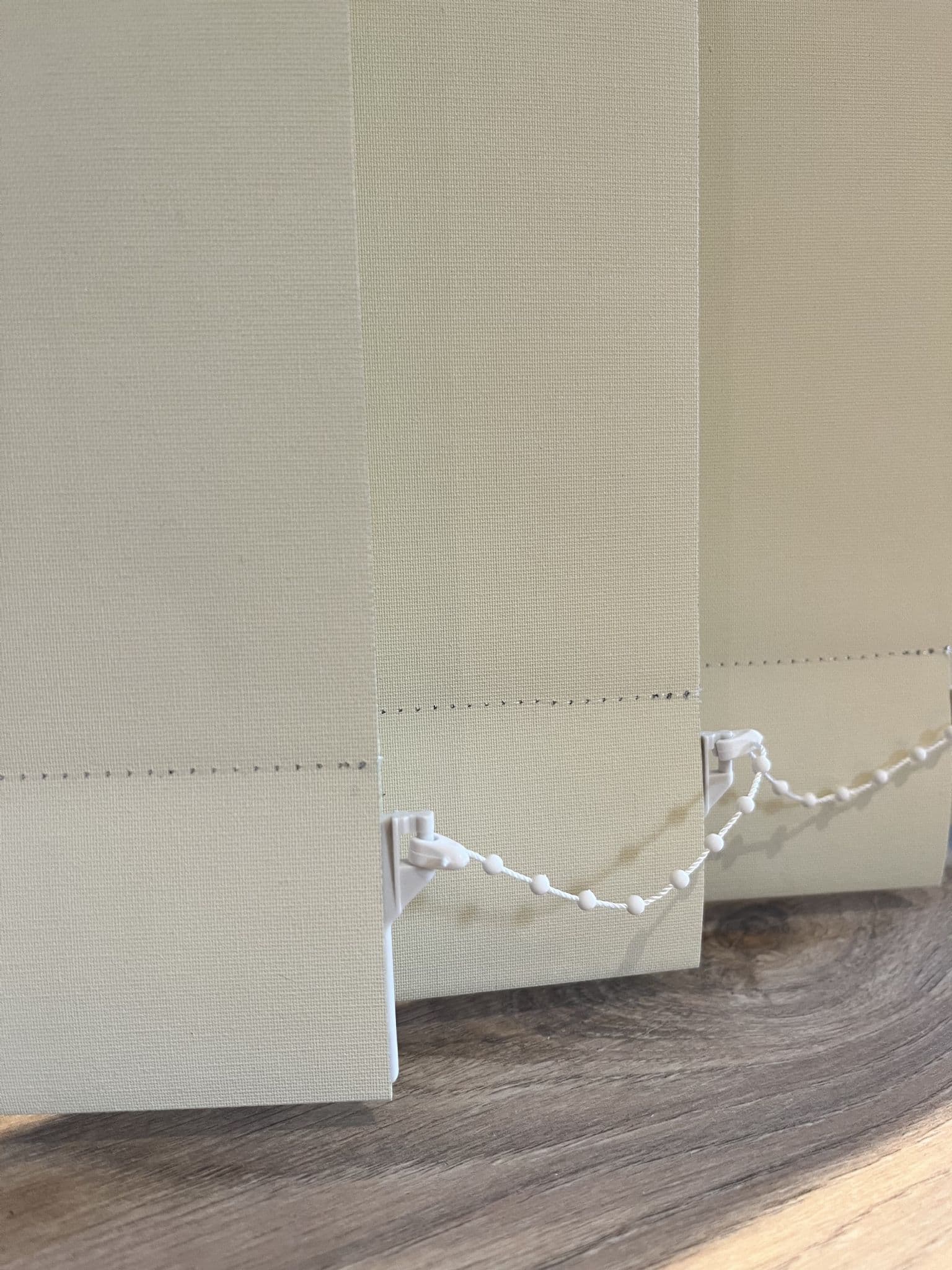 Plain Cream replacement slats for vertical blinds Scope Tranquil - 3.5" (89mm)