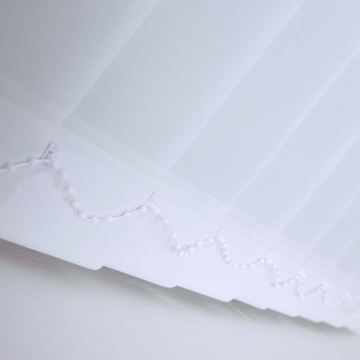 Plain white replacement slats for vertical blinds in Splash Snow White 3.5" (89mm)