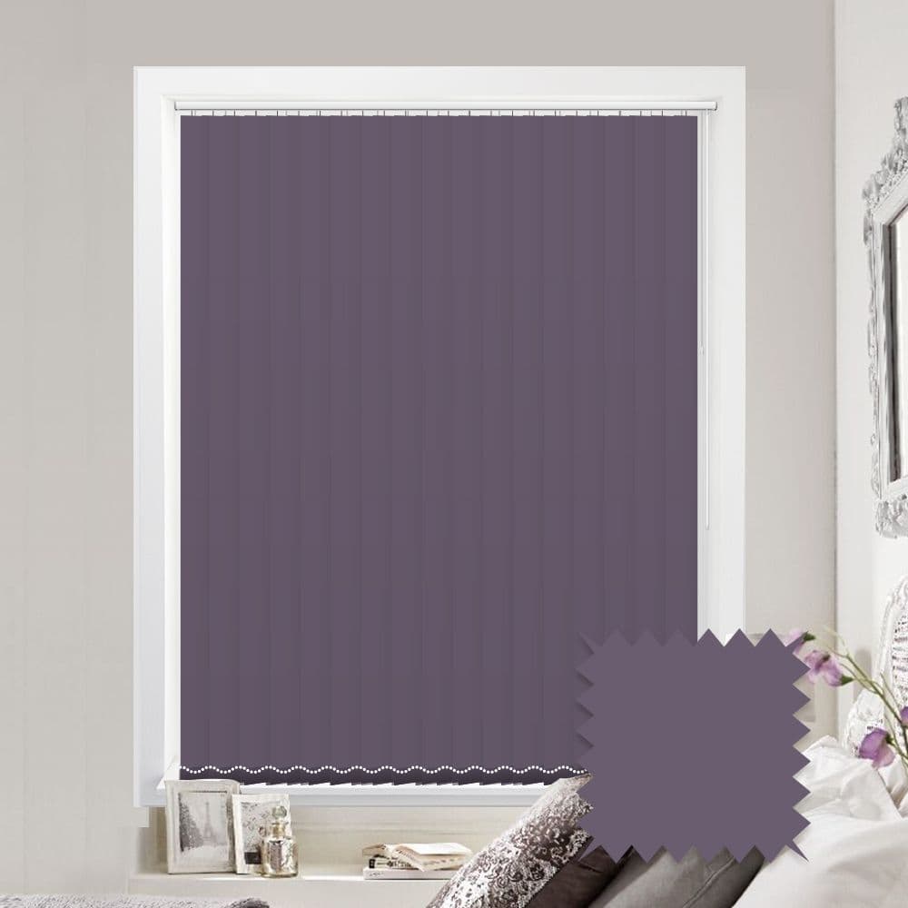 Purple vertical blinds - Made to Measure vertical blind in Splash Amparo