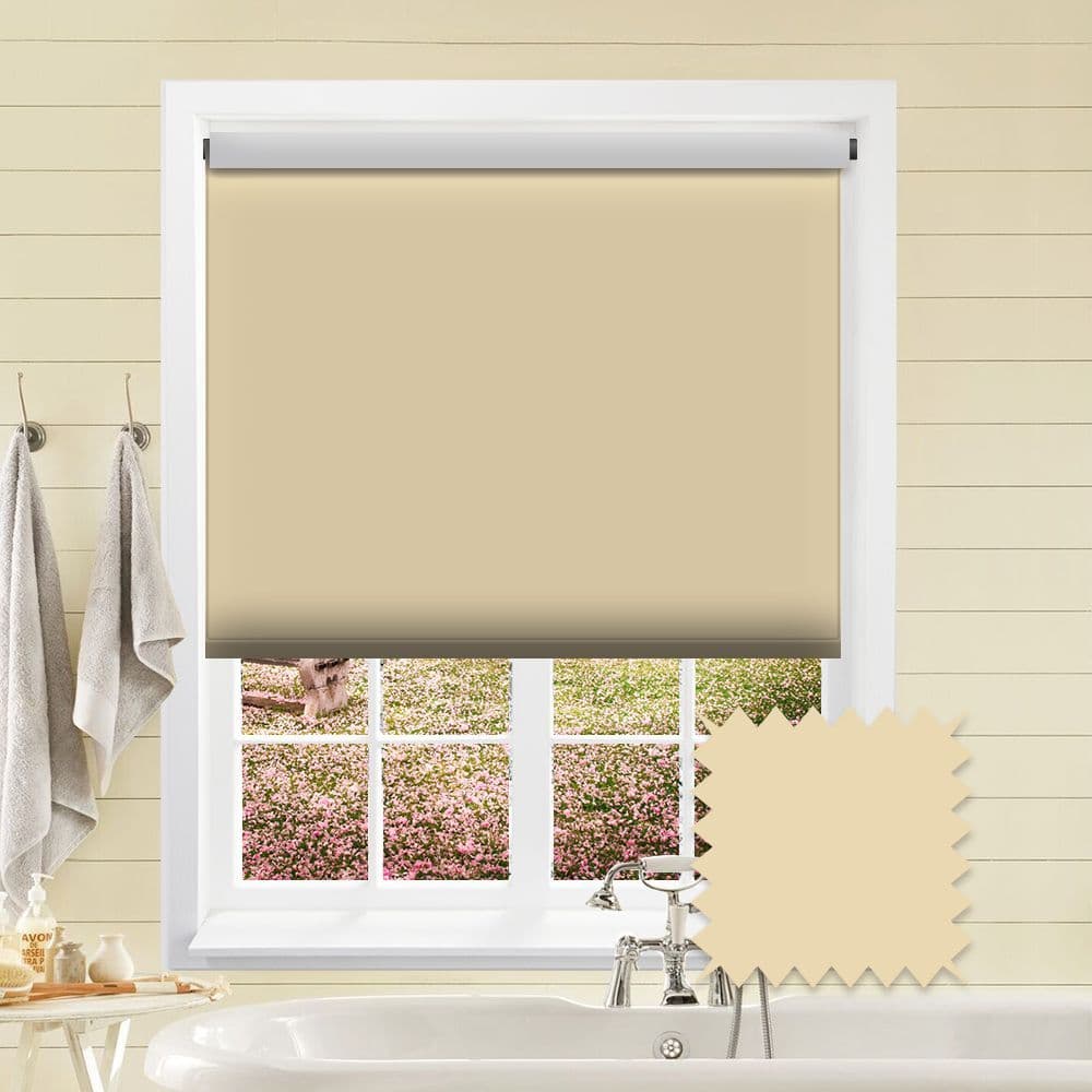 PVC Blackout Ivory Cream Roller Blind