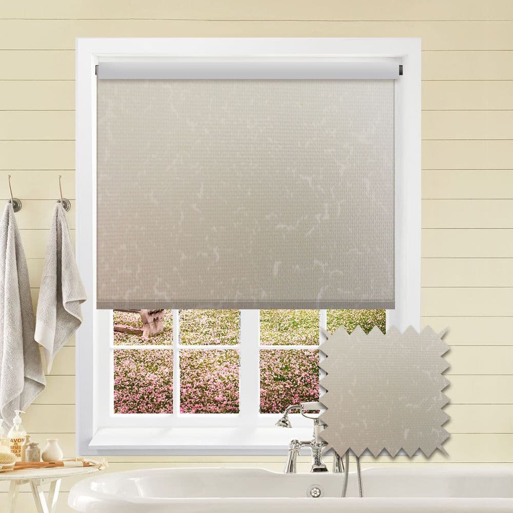 PVC Blackout Marble Cream Roller Blind