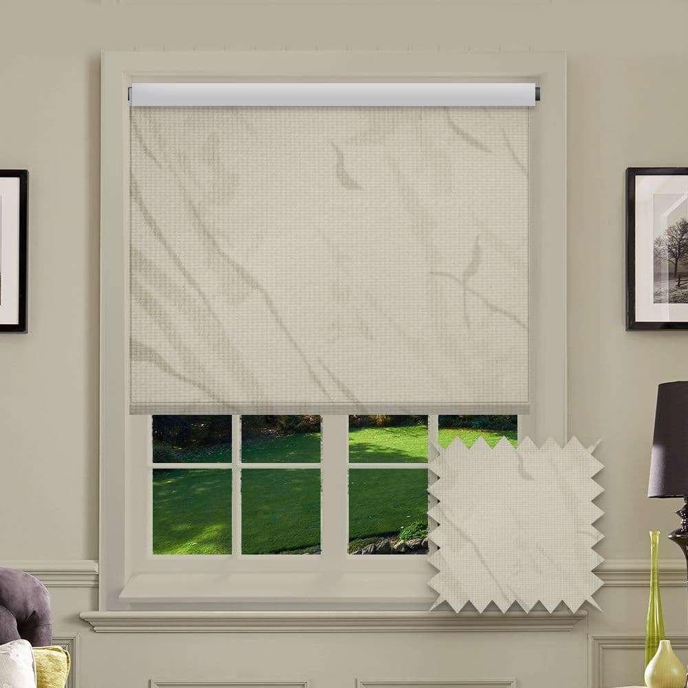 PVC Blackout Picasso Cream Roller Blind