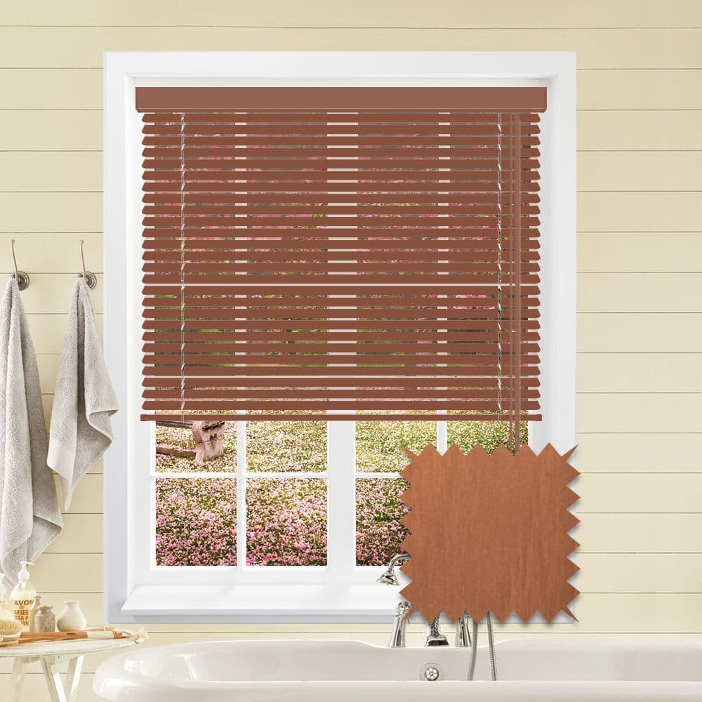 Red Cedar Wood Look Aluminium venetian blind