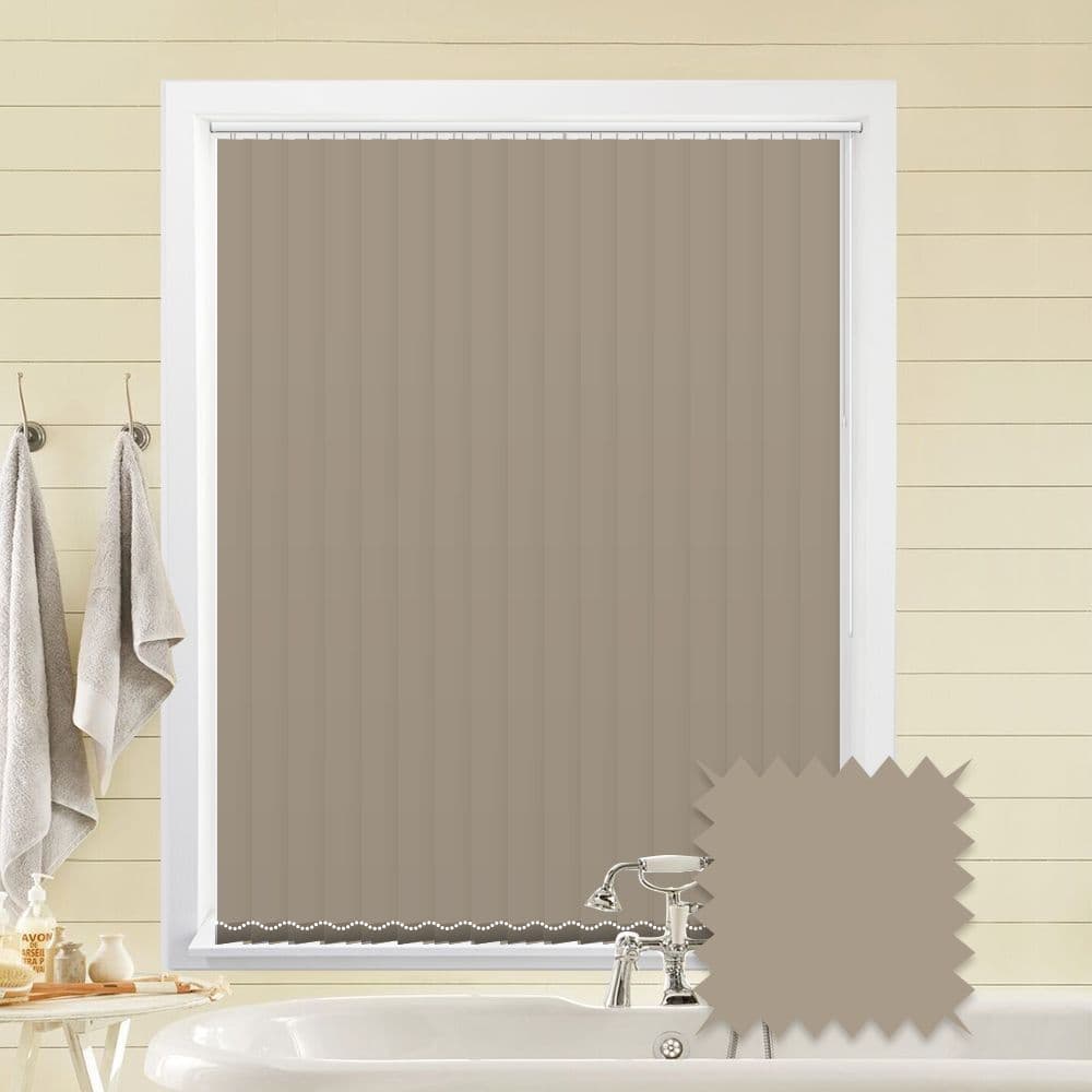 Taupe vertical blinds - Made to Measure vertical blind in Splash Hessian