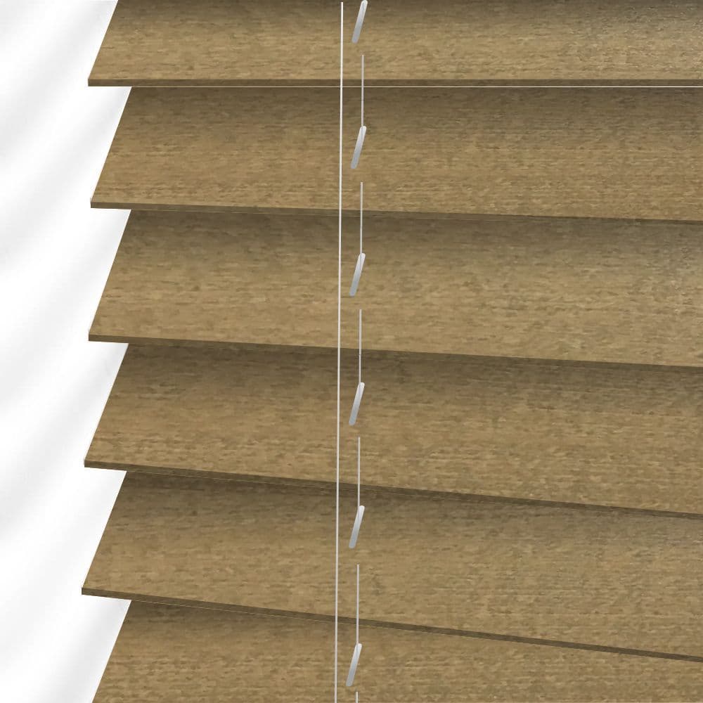 Tawny Sunwood Real Wood Venetian blinds Made to Measure (25mm/35mm/50mm)