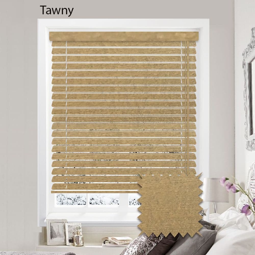 Tawny Sunwood Real Wood Venetian blinds Made to Measure (25mm/35mm/50mm)
