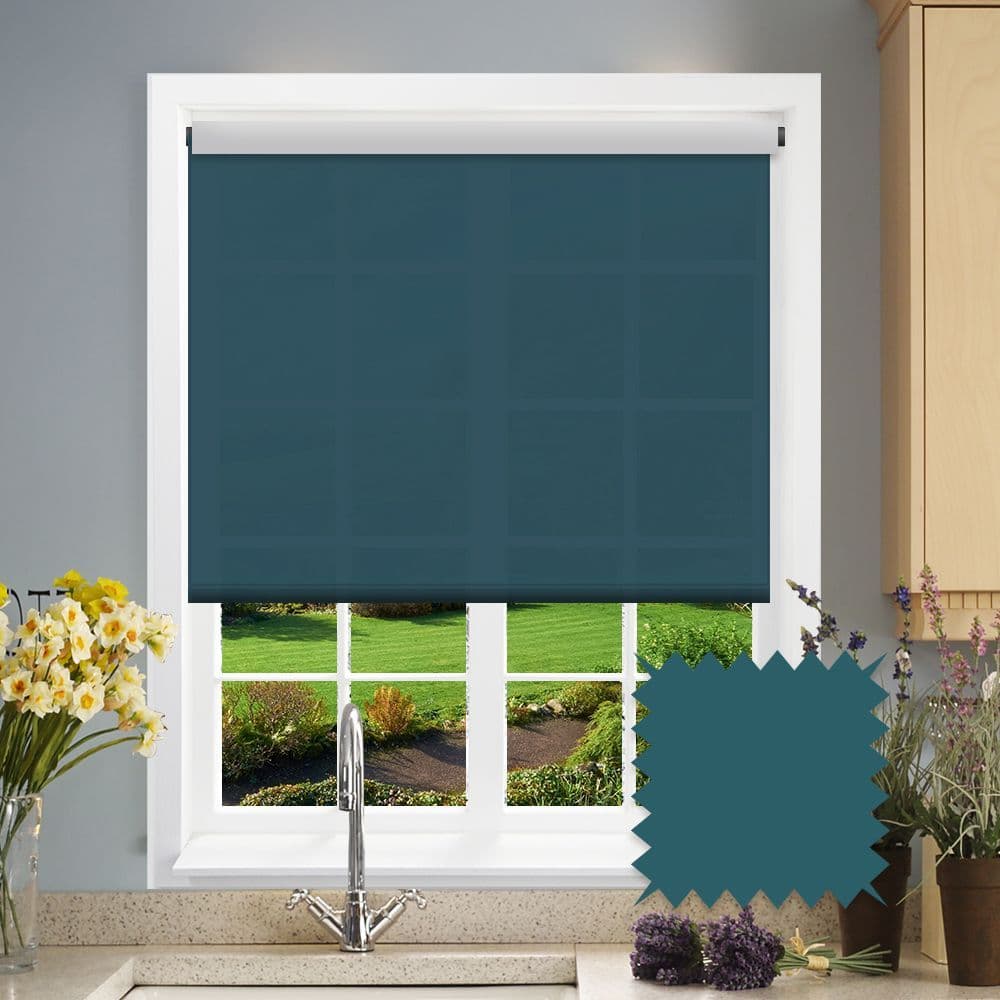 Teal Roller Blind - Splash Mambo