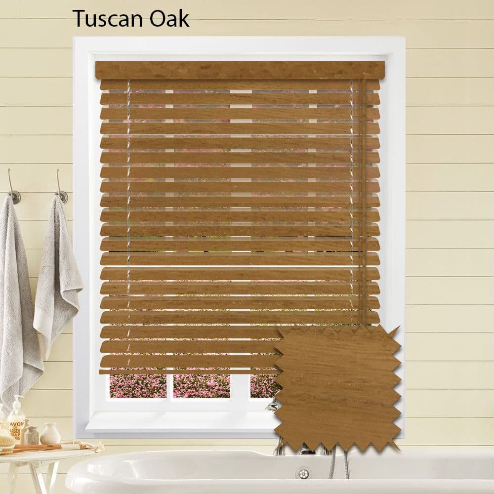 Tuscan Oak Sunwood 50mm Real Wood Venetian blinds Made to Measure