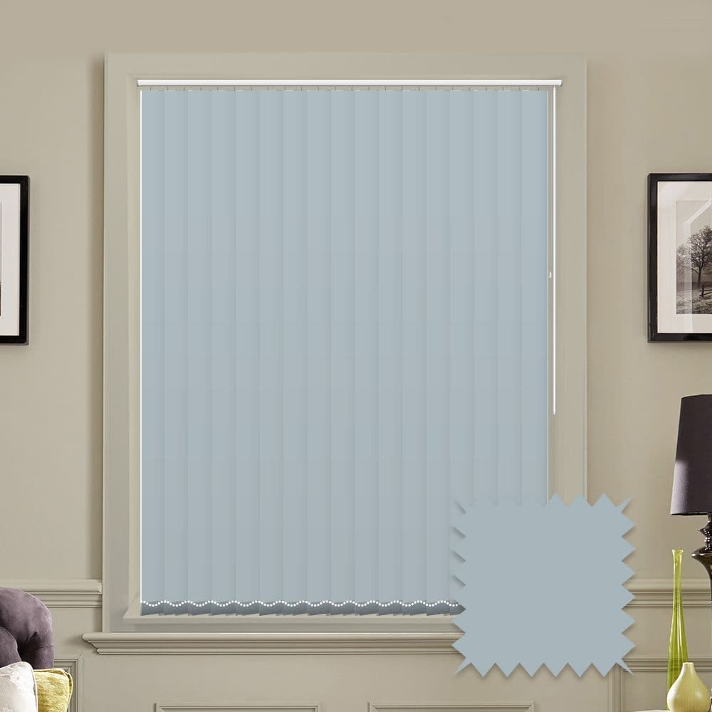 Unicolour Batik 5 inch Light Blue Vertical Blinds - made to measure