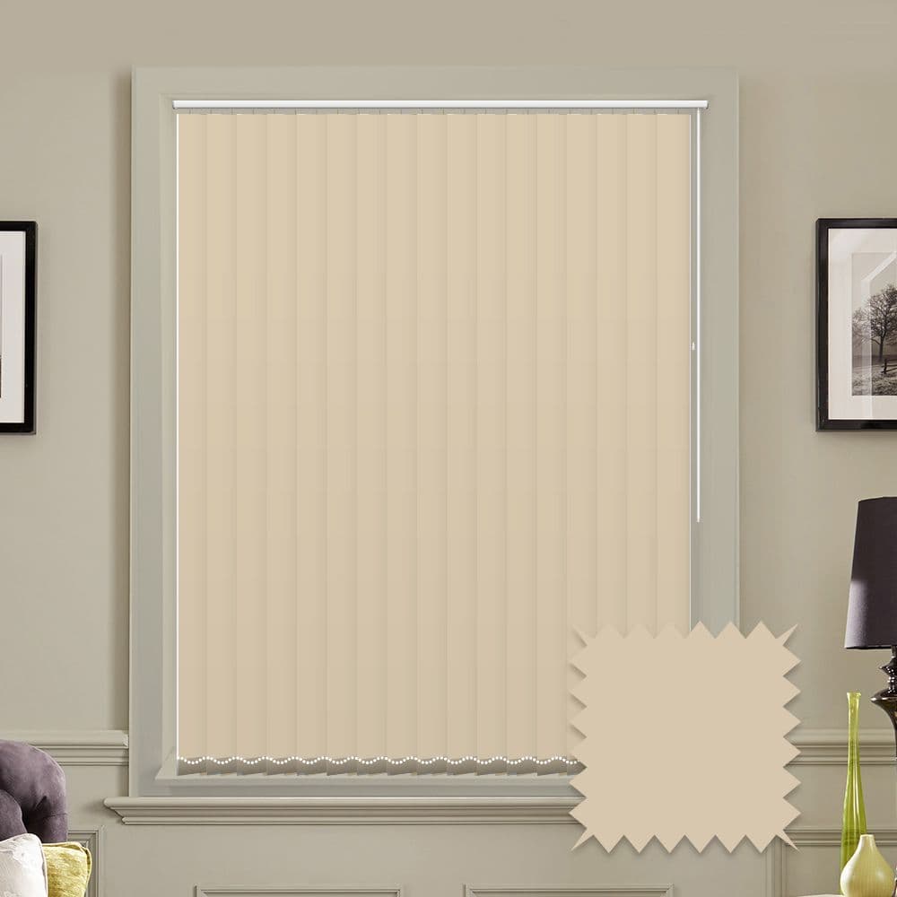 Unicolour Beige 5 inch Vertical Blinds - made to measure