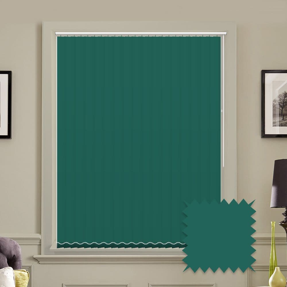 Unicolour Glade 5 inch Teal Vertical Blinds - made to measure
