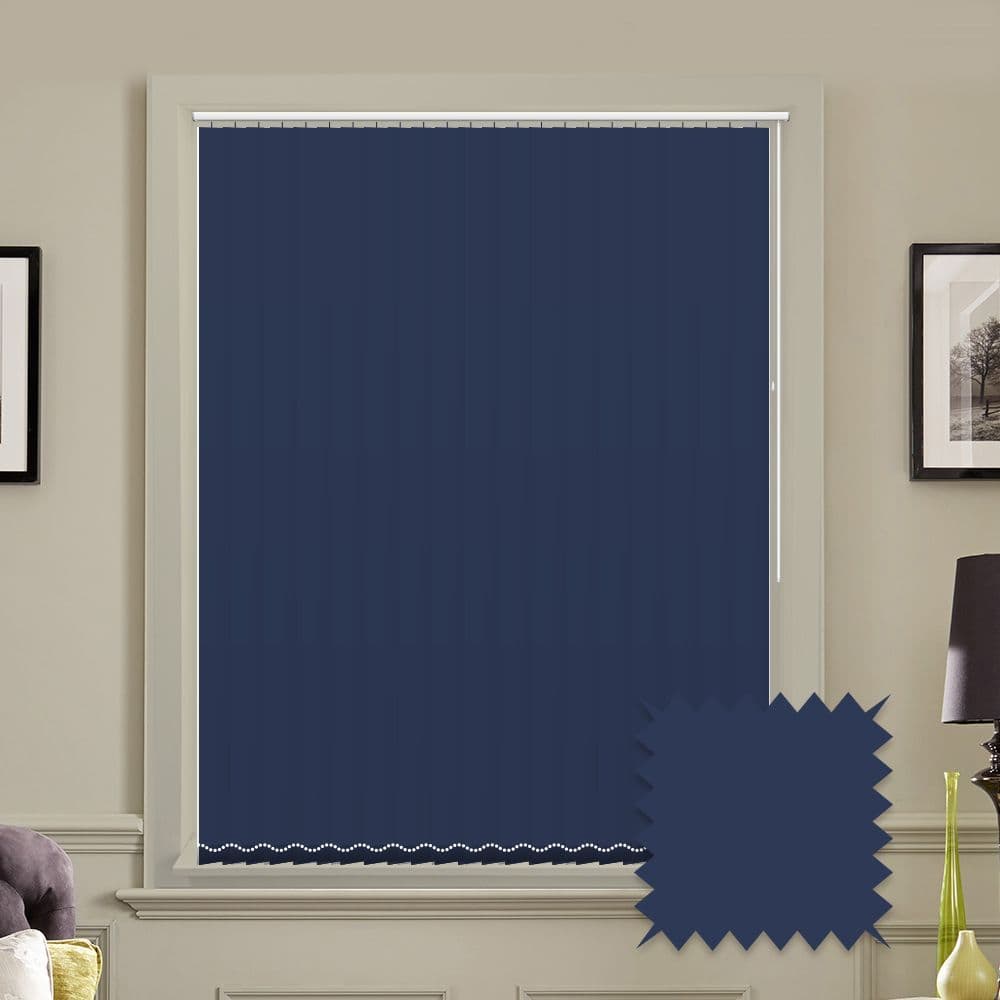 Unicolour Lapis 5 inch Vertical Blinds - made to measure