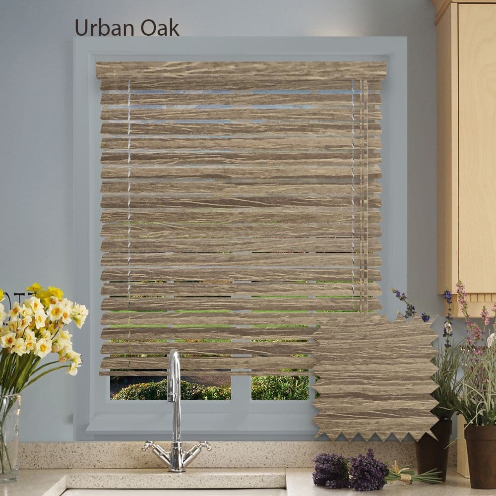Urban Oak Sunwood 50mm Real Wood Venetian blinds Made to Measure