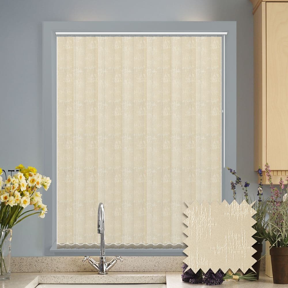 Vertical blinds - Made to Measure vertical blind in Kira Cream