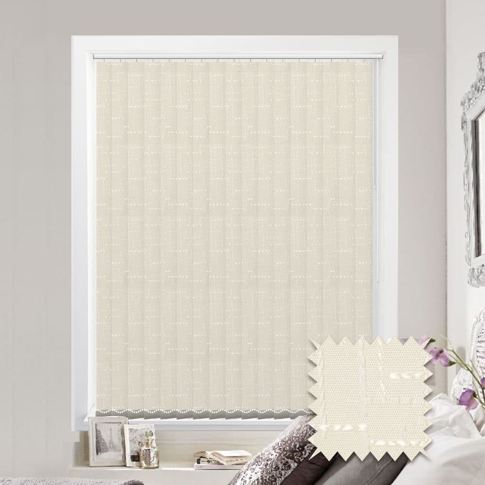Vertical blinds - Made to Measure vertical blind in Malimo Oyster