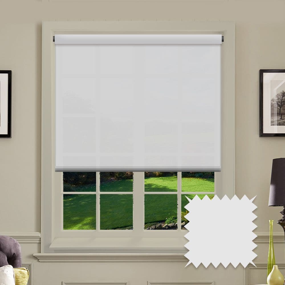 White Roller Blind - Splash Paper White