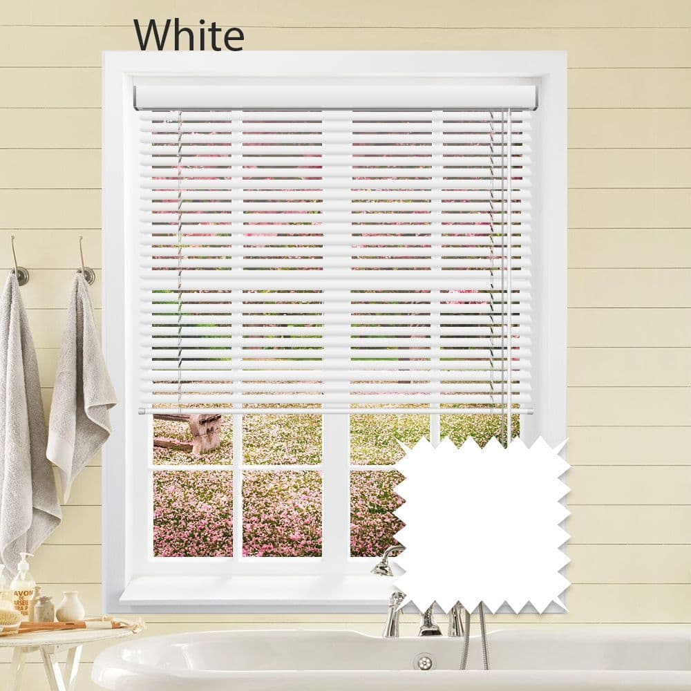 White Sunwood Gloss 50mm Real Wood Venetian blinds Made to Measure