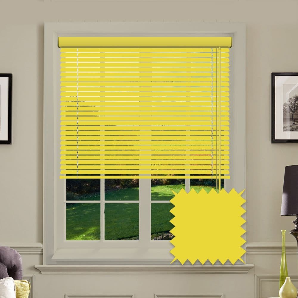 Yellow Gloss Aluminium venetian blind in Yellow