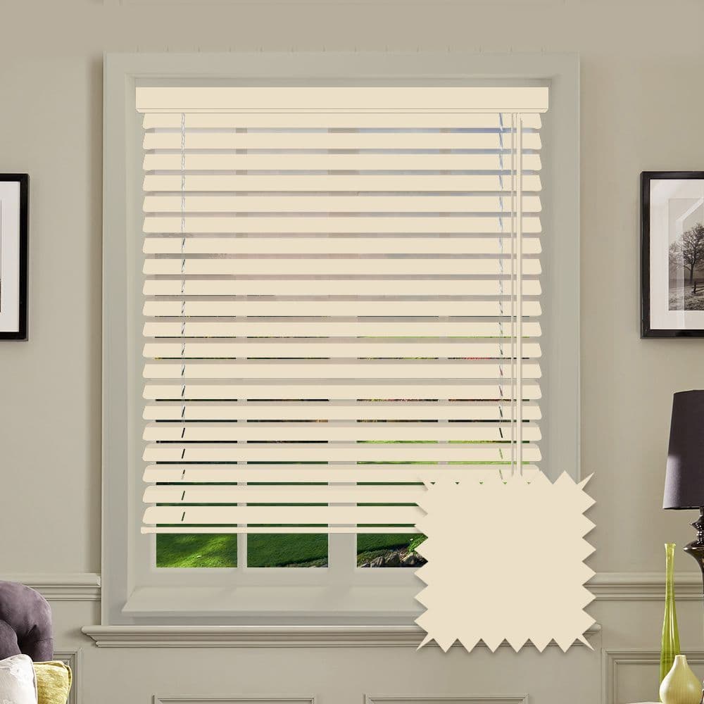 Beige Faux Wood  LINARA Smooth  Cream Venetian Blinds