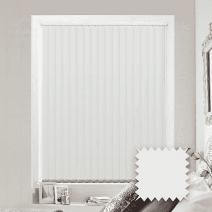 Blackout White Replacement Vertical Blind Slats Como Bare