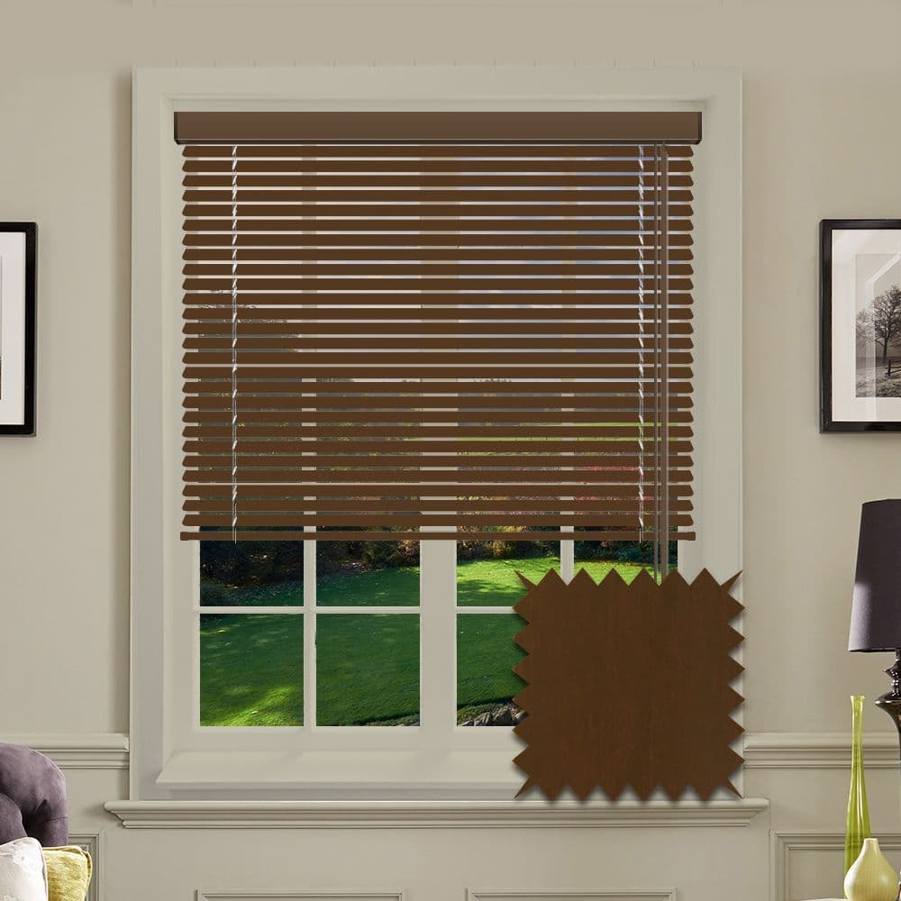Chesnut Wood Look Aluminium venetian blind