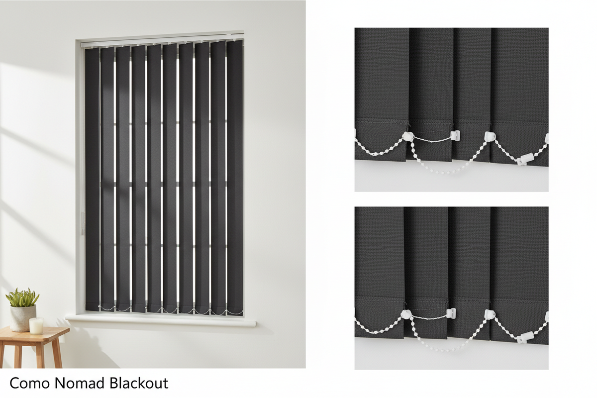 Como Nomad Blackout Vertical Blind Slats