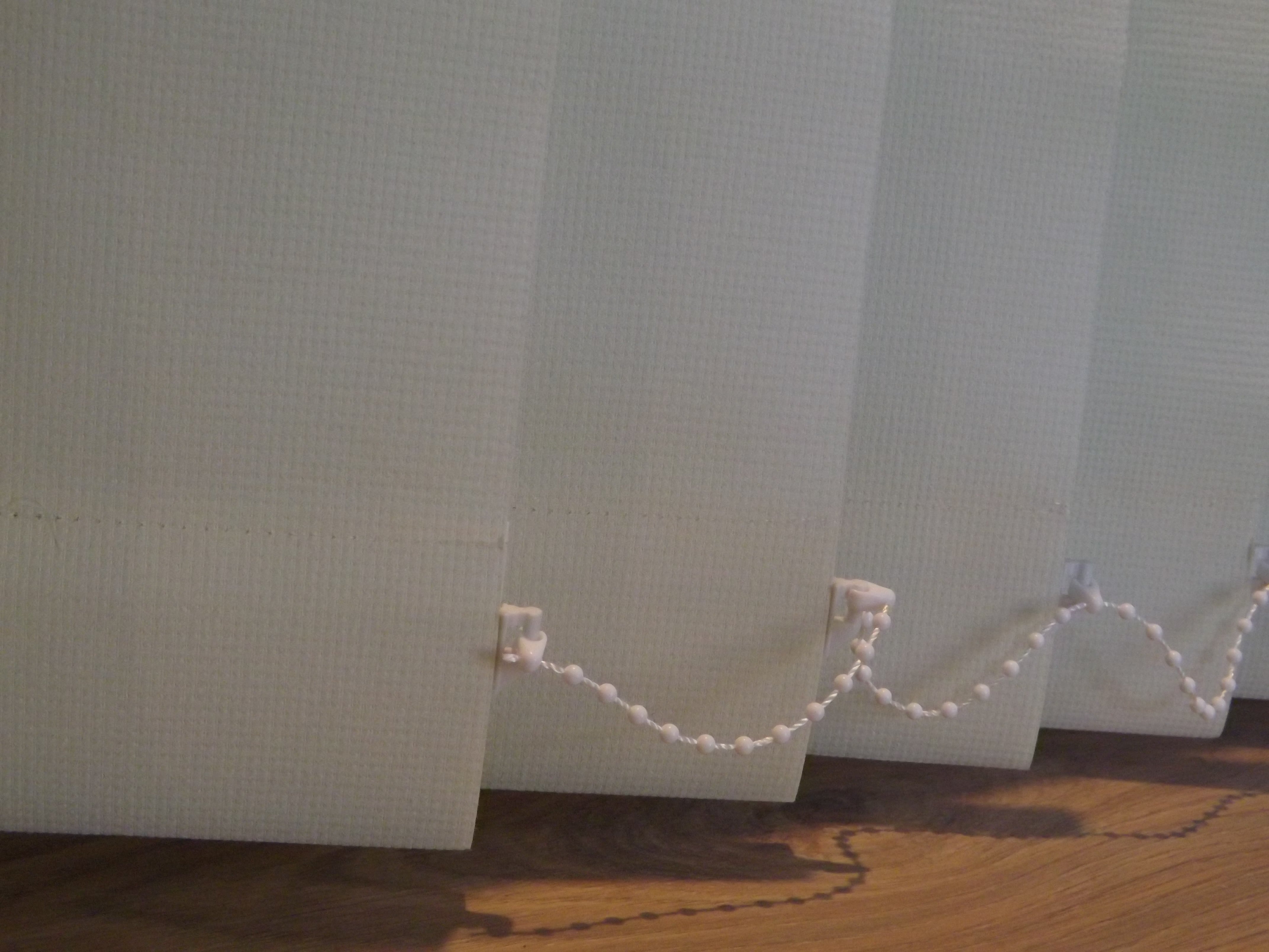 Made to Measure Vertical blinds in washable white - fitz White fabric 3.5" (89mm)