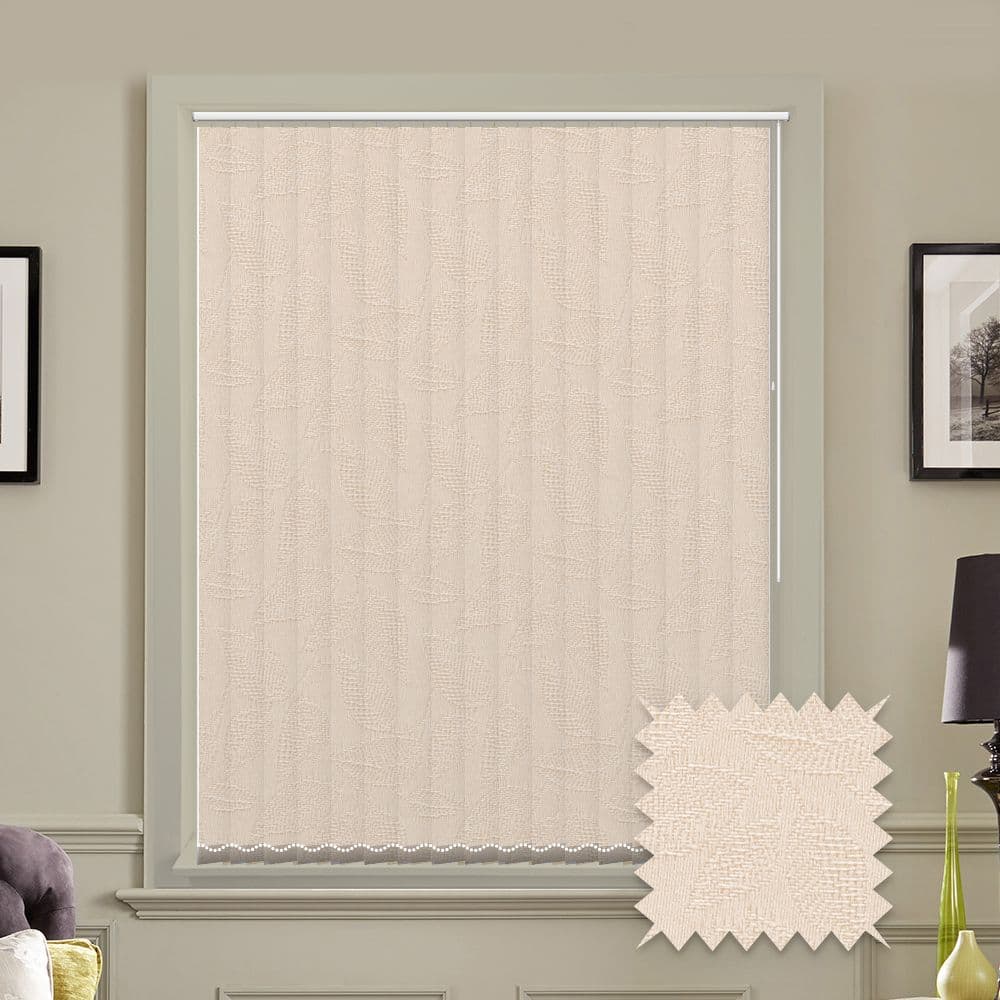 Linden Orchid Cream prestige  replacement louvres /slats for vertical blinds 3.5" (89mm)