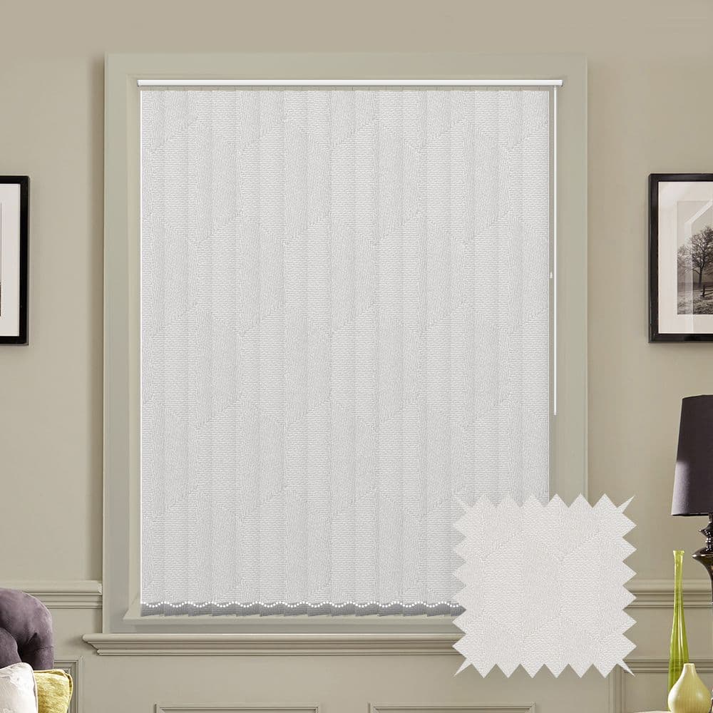 Nera Breva White prestige replacement louvres /slats for vertical blinds 3.5" (89mm)