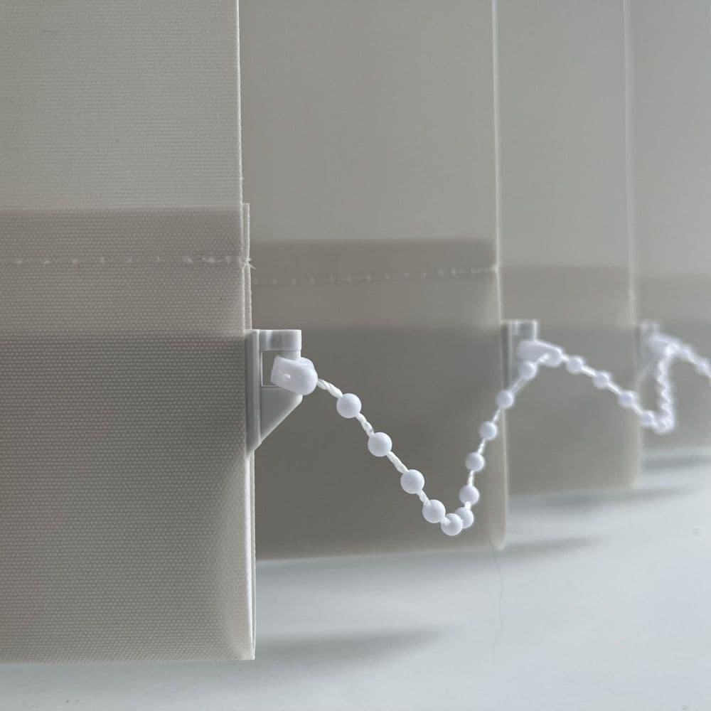 Plain Cream replacement slats for vertical blinds Scope Tranquil - 3.5" (89mm)