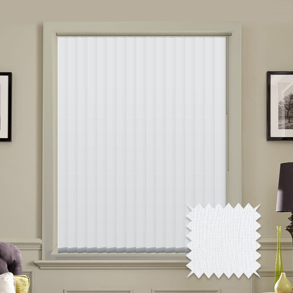 Replacement Blackout Vertical Blind Slats Lucca White