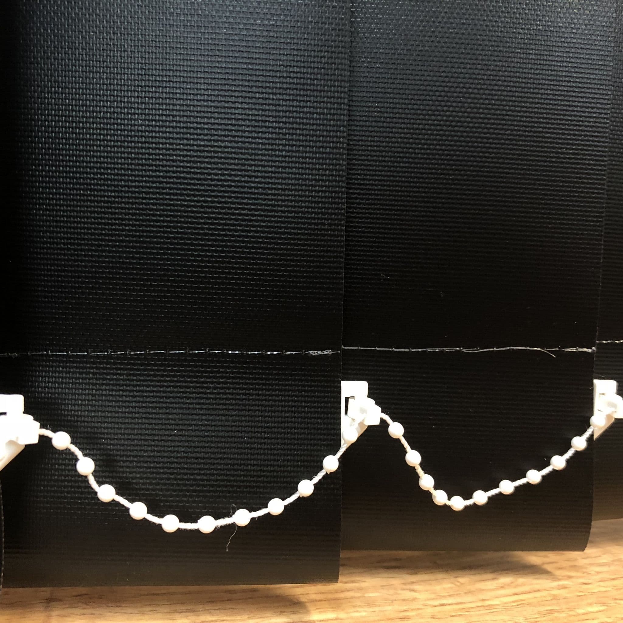 Replacement louvres /slats for vertical blinds 3.5" (89mm) PVC UNILUX  Black BLACKOUT